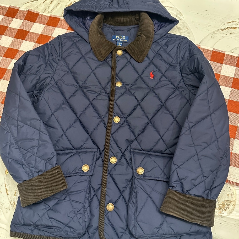 Polo by Ralph Lauren Kids Blue Quilted Puffer Jacket